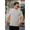 Erkek çizgili Kısa Kollu T-shirt - 160096 Erkek çizgili Kısa Kollu T-shirt - 160096