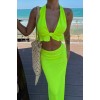 Kadın Mayo Kumaş Bağlamalı Crop Ve Maxi Boy Etek Ikili Takım 163518 Kadın Mayo Kumaş Bağlamalı Crop Ve Maxi Boy Etek Ikili Takım 163518