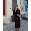 Kadın Uzun Kollu Yarı Balıkçı Yaka Arkadan Pencere Detaylı Bağcıklı Midi Triko Elbise - 139133 Kadın Uzun Kollu Yarı Balıkçı Yaka Arkadan Pencere Detaylı Bağcıklı Midi Triko Elbise - 139133