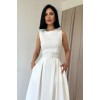 Ekru Halter Yaka Kloş Elbise - 153489 Ekru Halter Yaka Kloş Elbise - 153489