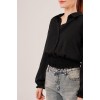 Bel Ve Bilek Lastikli Siyah Bluz - 147303 Bel Ve Bilek Lastikli Siyah Bluz - 147303