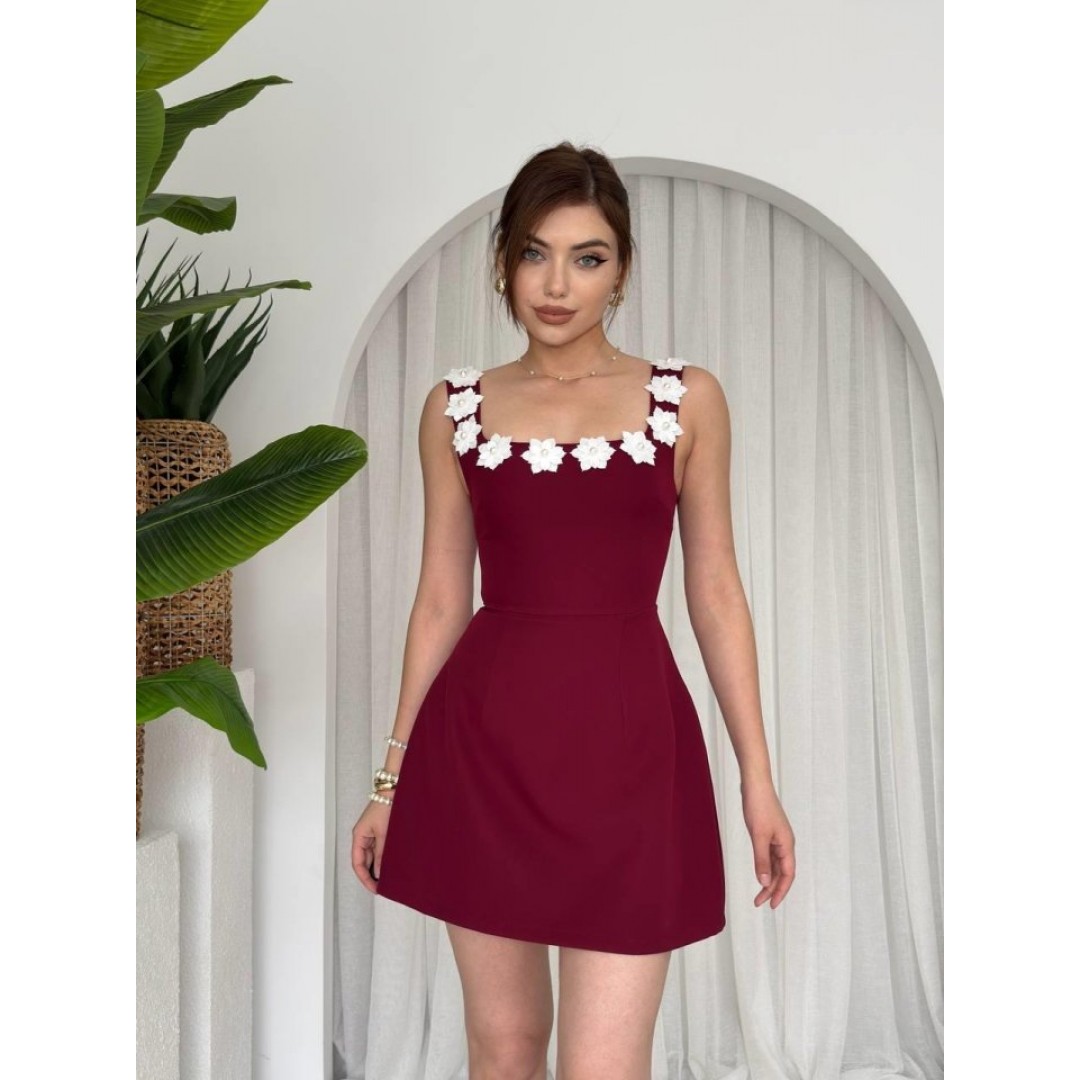 Alyosa Çiçek Detaylı Elbise - 159899 Alyosa Çiçek Detaylı Elbise - 159899