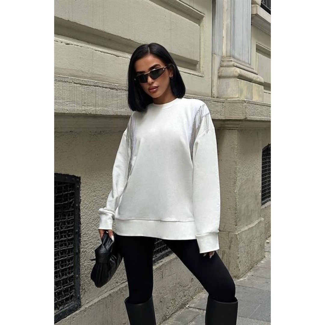 Angelina Metalize Sarkaçlı Sweatshirt 8048 -08 155923