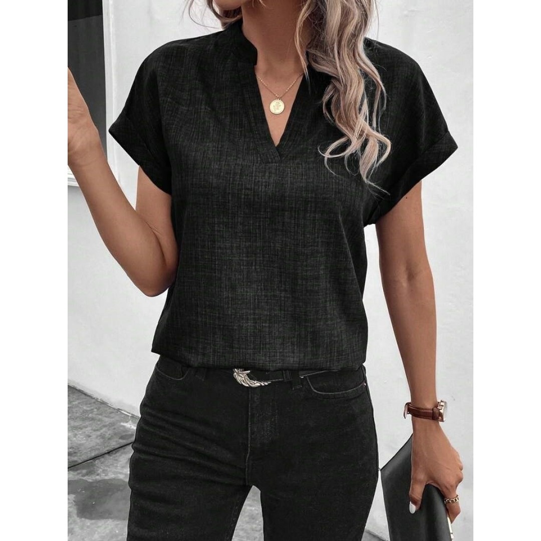 Kadın Kısa Kollu Hakim Yaka Sofya Bluz 157388 Kadın Kısa Kollu Hakim Yaka Sofya Bluz 157388
