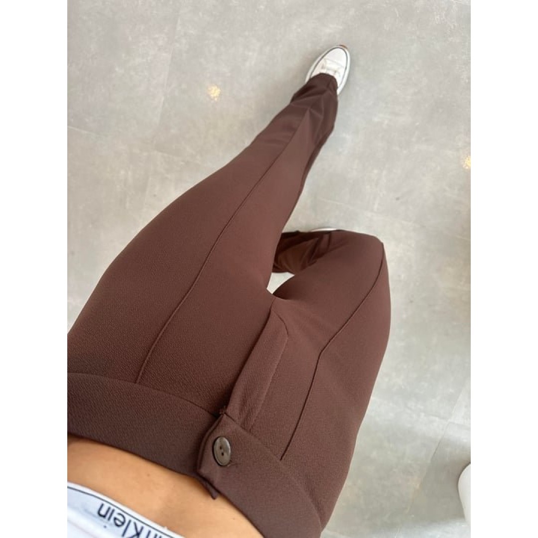 Kadın Yüksek Bel Full Likralı Krep Kumaş Pantolon 140076 Kadın Yüksek Bel Full Likralı Krep Kumaş Pantolon 140076