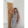 Kadın Degaje Yaka önden çapraz Detay Saten Midi Elbise - 155335