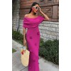 Eteği Gül Detay Madonna Yaka Elbise 2863 - 159076 Eteği Gül Detay Madonna Yaka Elbise 2863 - 159076