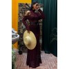 Saten Kuşaklı Ajurlu Triko Elbise 2847 158999 Saten Kuşaklı Ajurlu Triko Elbise 2847 158999