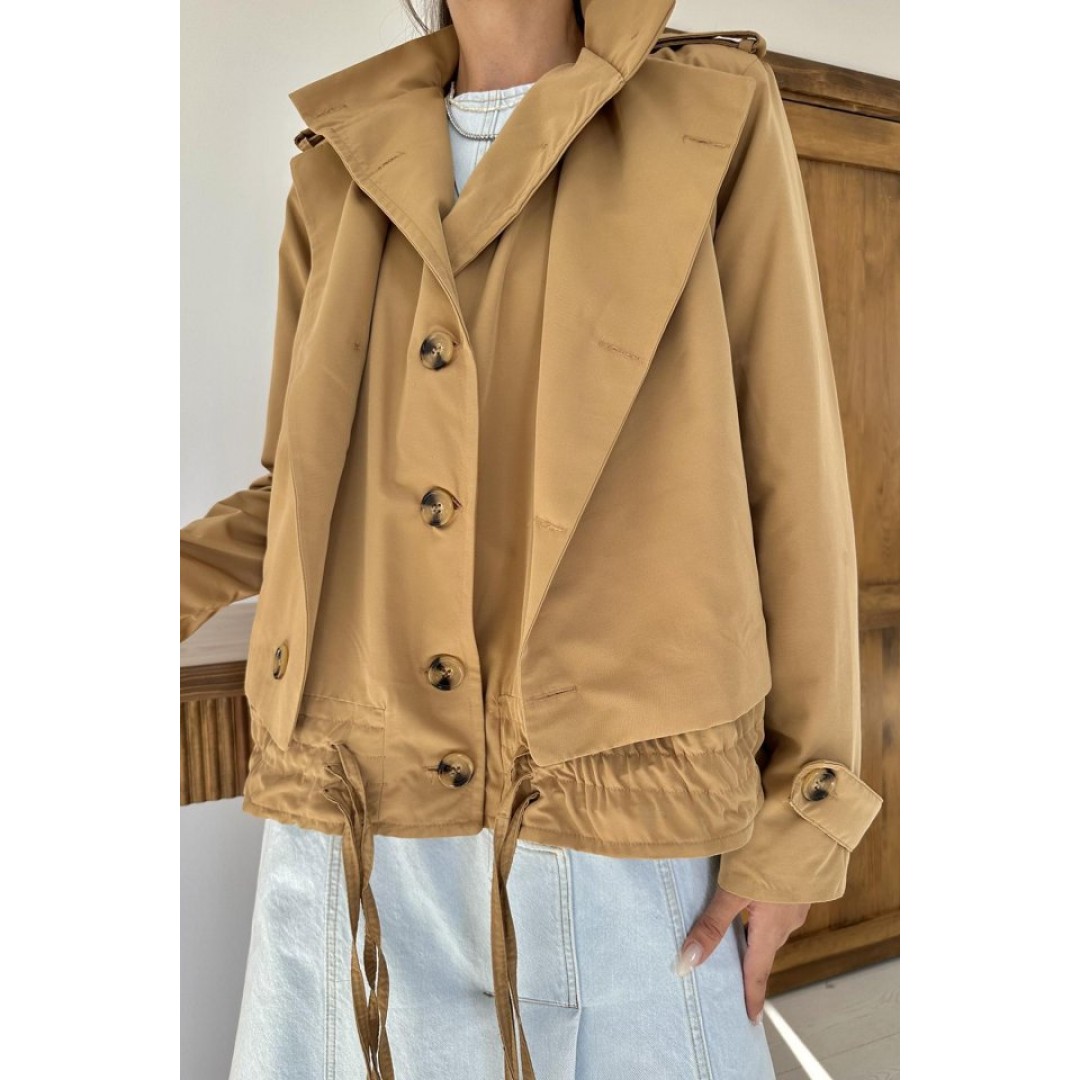 Camel Çift Katlı Kısa Ceket 152555 Camel Çift Katlı Kısa Ceket 152555