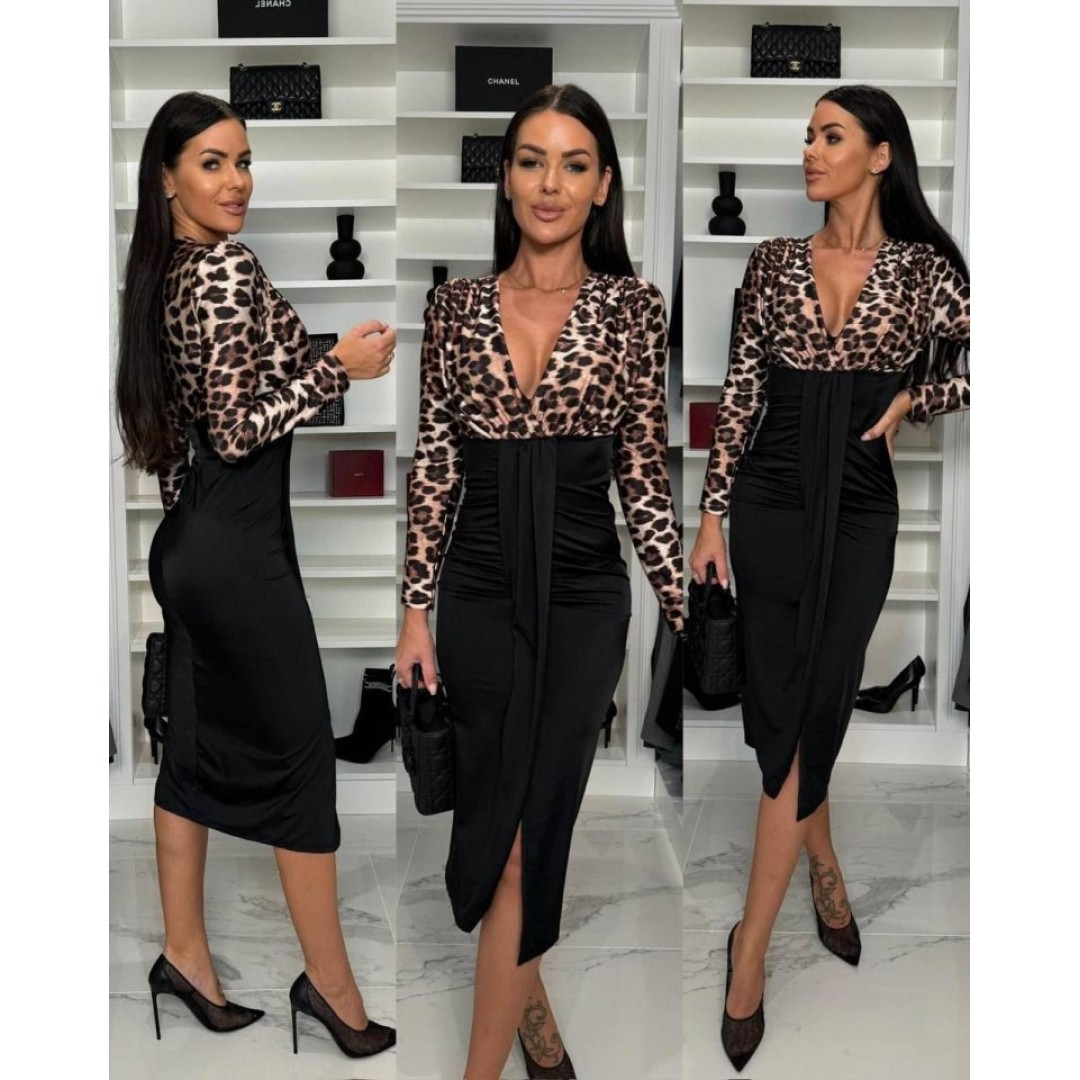 Kadın Dijital Baskılı Full Likralı Kristal örme Kumaş Drape Detaylı Yırtmaç Dekolteli Midi Boy Elbise - 142456 Kadın Dijital Baskılı Full Likralı Kristal örme Kumaş Drape Detaylı Yırtmaç Dekolteli Midi Boy Elbise - 142456
