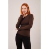 Uzun Kollu Basic Kahverengi Bluz 147406 Uzun Kollu Basic Kahverengi Bluz 147406