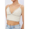 Zımbalı Askılı Bluz - Krem 151320