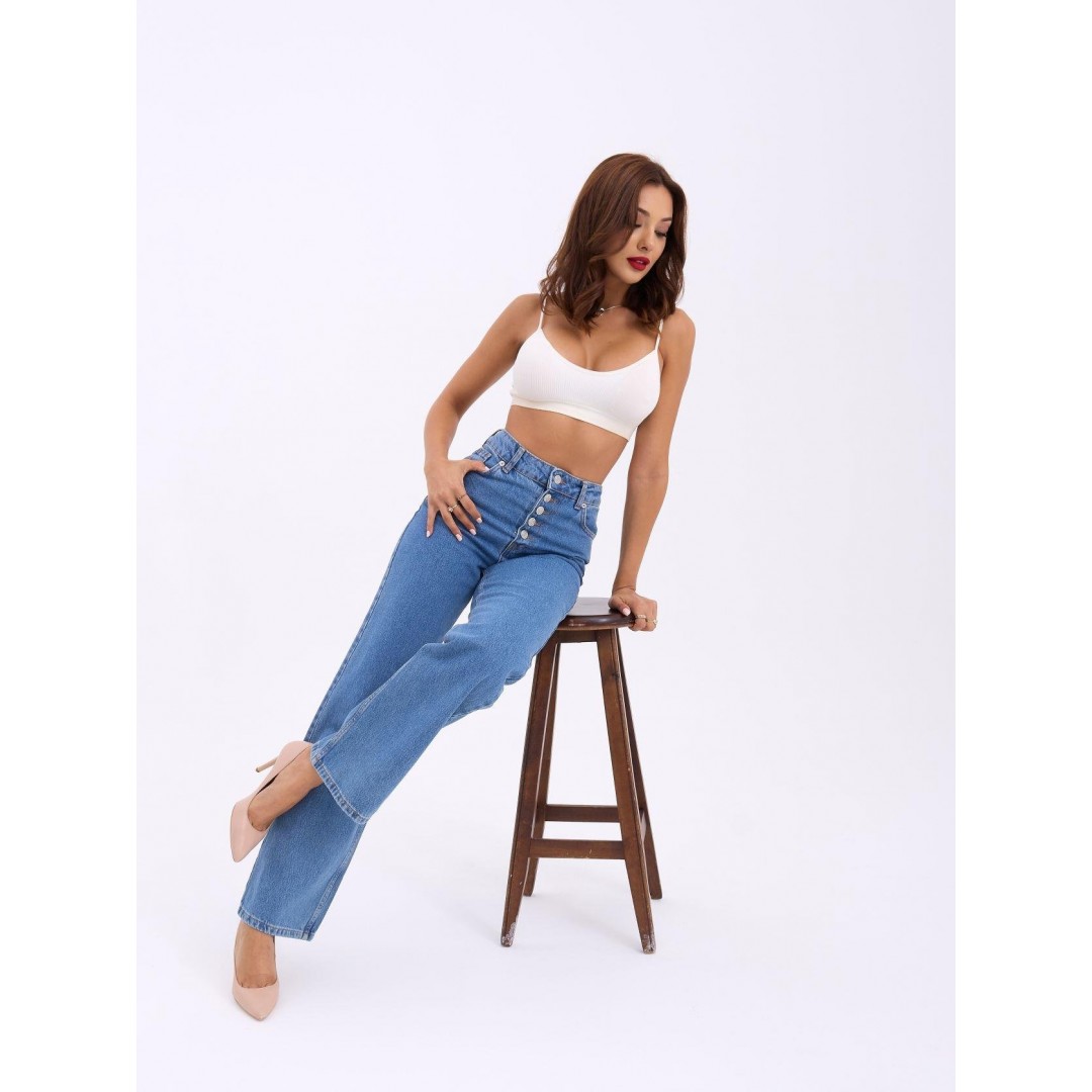 5171 DENİM BUTTONED WIDE KEG-MAVİ - 143718 5171 DENİM BUTTONED WIDE KEG-MAVİ - 143718