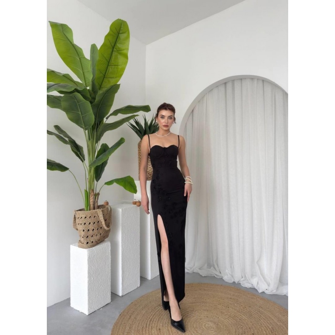 Stor Gül Detaylı Elbise - 161372 Stor Gül Detaylı Elbise - 161372