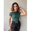 Kadın Sandy Kumaş Düşük Omuz Bluz - 156165 Kadın Sandy Kumaş Düşük Omuz Bluz - 156165