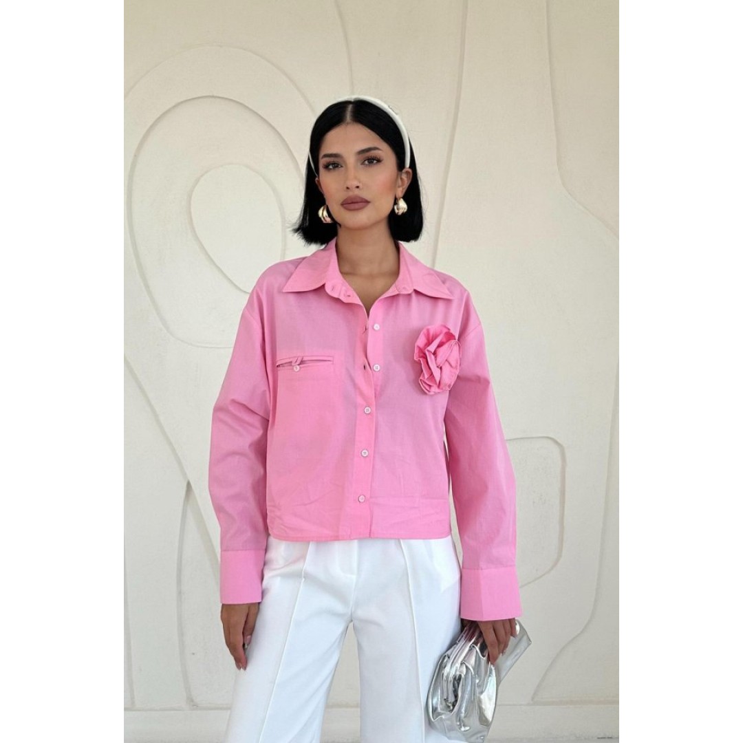 Pembe Fleto Cepli Poplin Gömlek 148509 Pembe Fleto Cepli Poplin Gömlek 148509