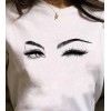 Kadın Kısa Kollu Bisiklet Yaka Göz Baskılı Süprem T-shirt 157312 Kadın Kısa Kollu Bisiklet Yaka Göz Baskılı Süprem T-shirt 157312