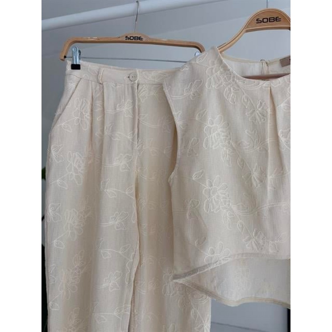 Shalina Süzüne Nakışlı Crop Takım 9796-08 159439