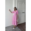 Pembe Arka Ve Bel Ucu Gipeli Elbise - 162539 Pembe Arka Ve Bel Ucu Gipeli Elbise - 162539
