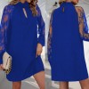 Kadın Uzun Kollu Tül Detay Sandy Mini Boy Elbise - 76026 Kadın Uzun Kollu Tül Detay Sandy Mini Boy Elbise - 76026