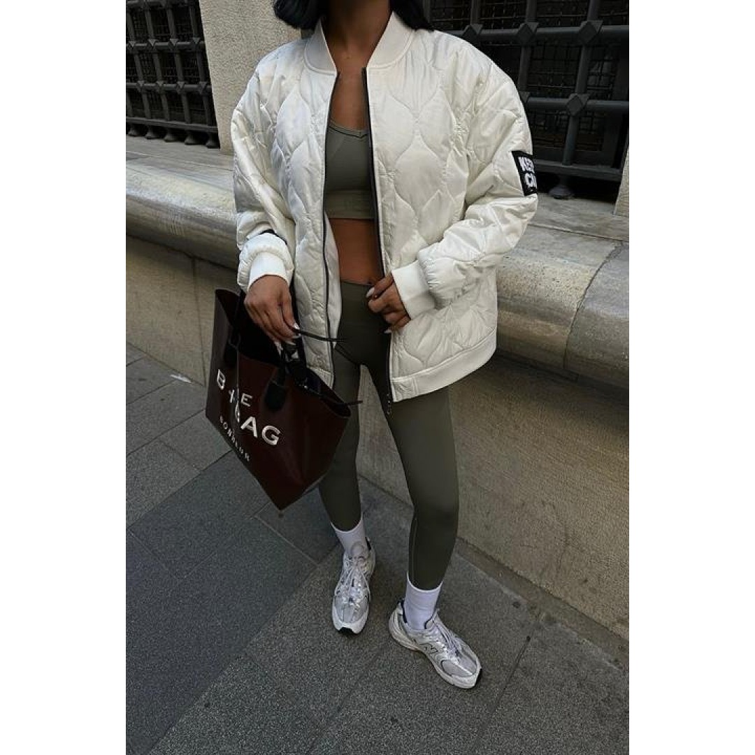 Alisa Oversize Kapitone Bomber Ceket 7058 -08 155980 Alisa Oversize Kapitone Bomber Ceket 7058 -08 155980