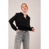 Bel Ve Bilek Lastikli Siyah Bluz - 147303 Bel Ve Bilek Lastikli Siyah Bluz - 147303