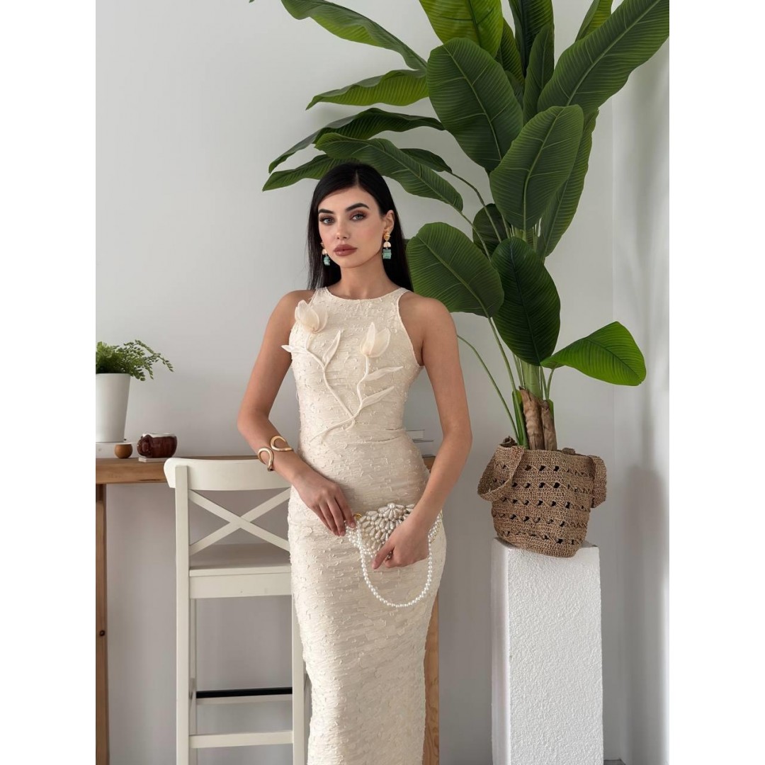 Lers Çiçek Detaylı Elbise - 146962 Lers Çiçek Detaylı Elbise - 146962