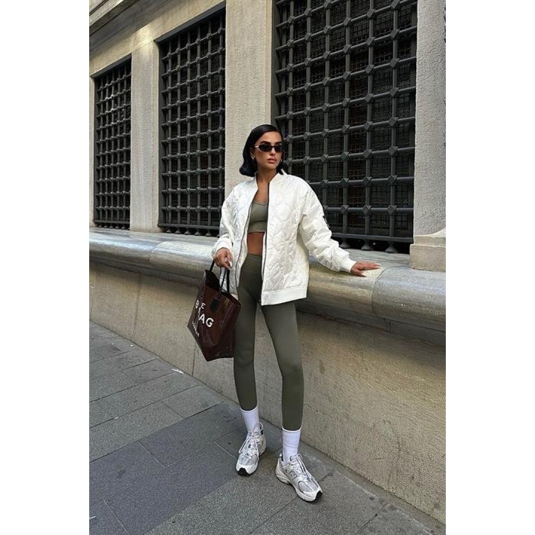 Alisa Oversize Kapitone Bomber Ceket 7058 -08 155980 Alisa Oversize Kapitone Bomber Ceket 7058 -08 155980