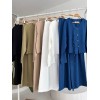 Önü İnce Kordon Detaylı Ve Double Paça Pantolonlu Takım 10180 159418 Önü İnce Kordon Detaylı Ve Double Paça Pantolonlu Takım 10180 159418