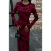 Kadife Baskılı Sırt Dekolteli Astarlı Elbise 2825 158543 Kadife Baskılı Sırt Dekolteli Astarlı Elbise 2825 158543