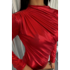 PARLAK OMUZ DRAPELİ BODYSUİT - Kırmızı 153429 PARLAK OMUZ DRAPELİ BODYSUİT - Kırmızı 153429