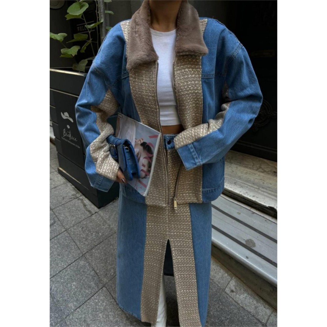CHANEL GARNİLİ KOT MONT - Bej 151712 CHANEL GARNİLİ KOT MONT - Bej 151712