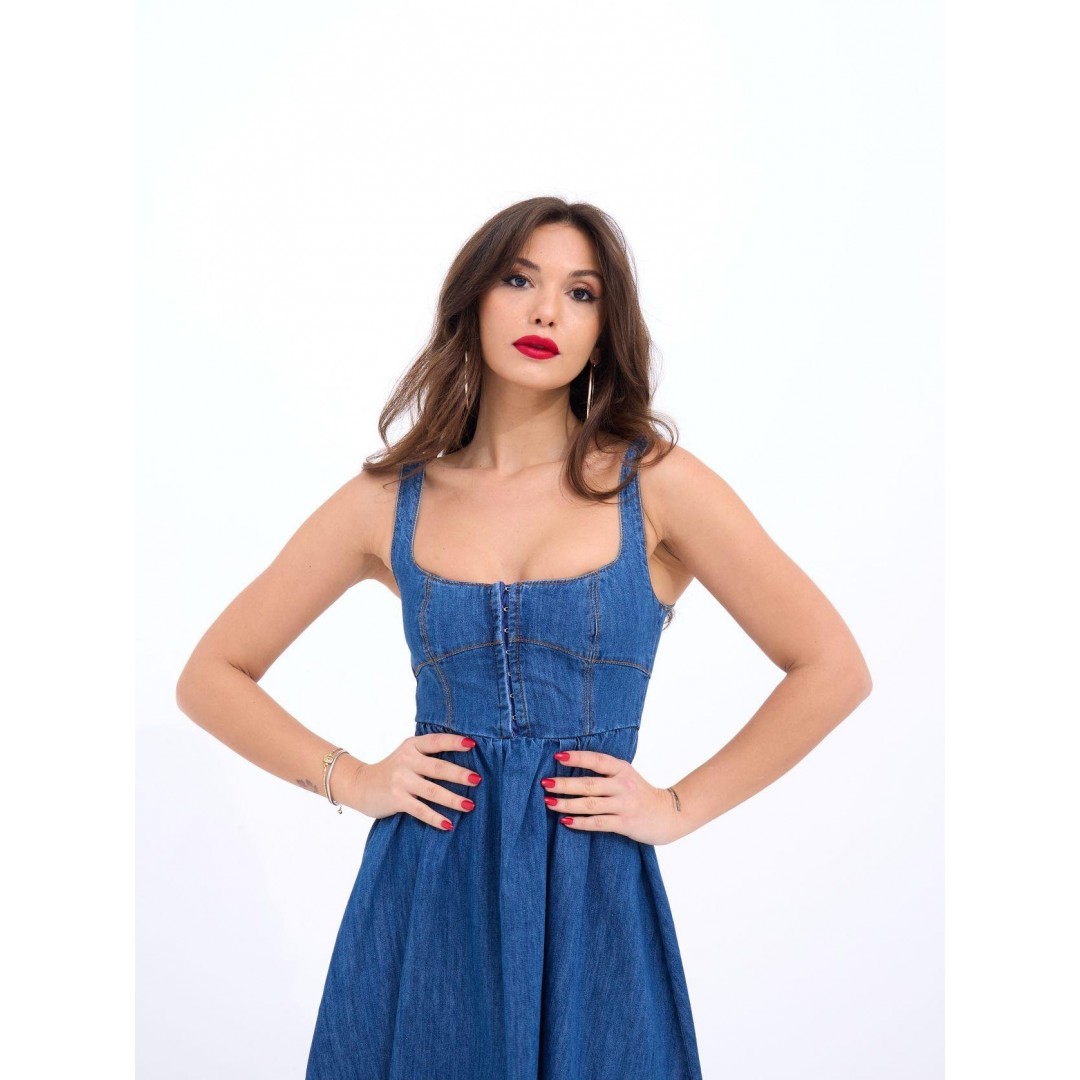 7143 KOT ELBİSE-MAVİ 144280 7143 KOT ELBİSE-MAVİ 144280