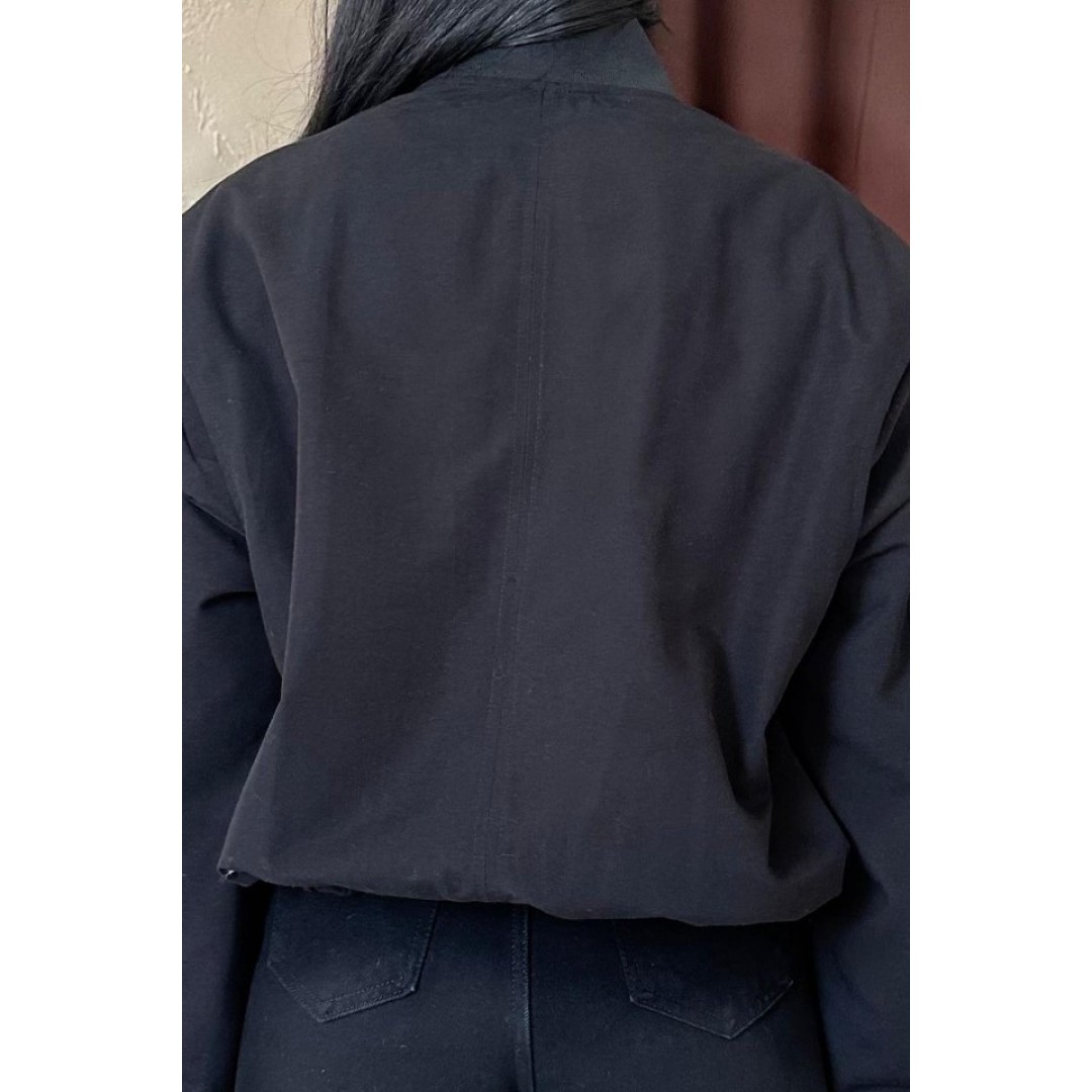 Siyah Parçalı Bomber Ceket 152290 Siyah Parçalı Bomber Ceket 152290