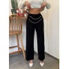 Kadın Beli Zincir Detay Ithal Krep Pantolon - 135591 Kadın Beli Zincir Detay Ithal Krep Pantolon - 135591