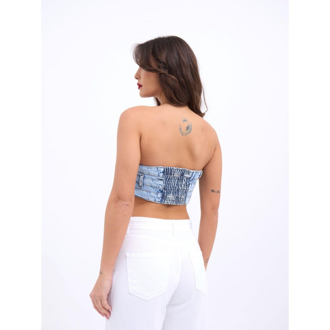 6817 KOT CROP-MAVİ 143326