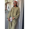 Önü İnce Kordon Detaylı Ve Double Paça Pantolonlu Takım 10180 159419 Önü İnce Kordon Detaylı Ve Double Paça Pantolonlu Takım 10180 159419