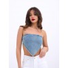 6222 KOT CROP-MAVİ 142781