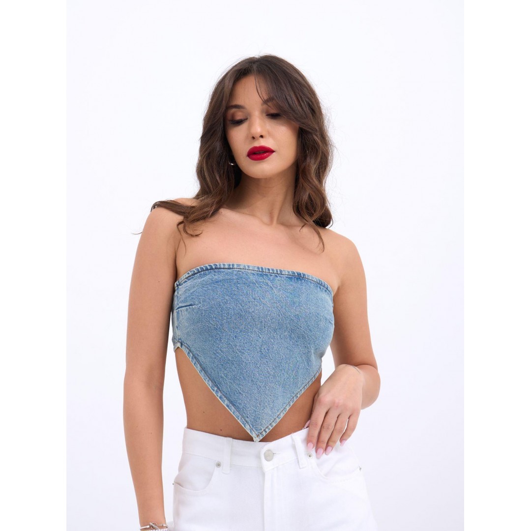 6222 KOT CROP-MAVİ 142781