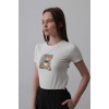 Baskı Detaylı T-shirt - Ekru - 154056 Baskı Detaylı T-shirt - Ekru - 154056