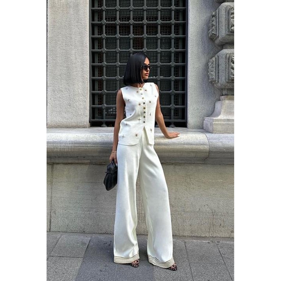 Paulo Gold Düğmeli Yelek Pantolon Takım 9976 157044 Paulo Gold Düğmeli Yelek Pantolon Takım 9976 157044