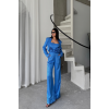JAKARLI BLUZU TASARIM DETAYLI CEKET-PANTOLON-BLUZ 3 LÜ TAKIM - Mavi 153780 JAKARLI BLUZU TASARIM DETAYLI CEKET-PANTOLON-BLUZ 3 LÜ TAKIM - Mavi 153780