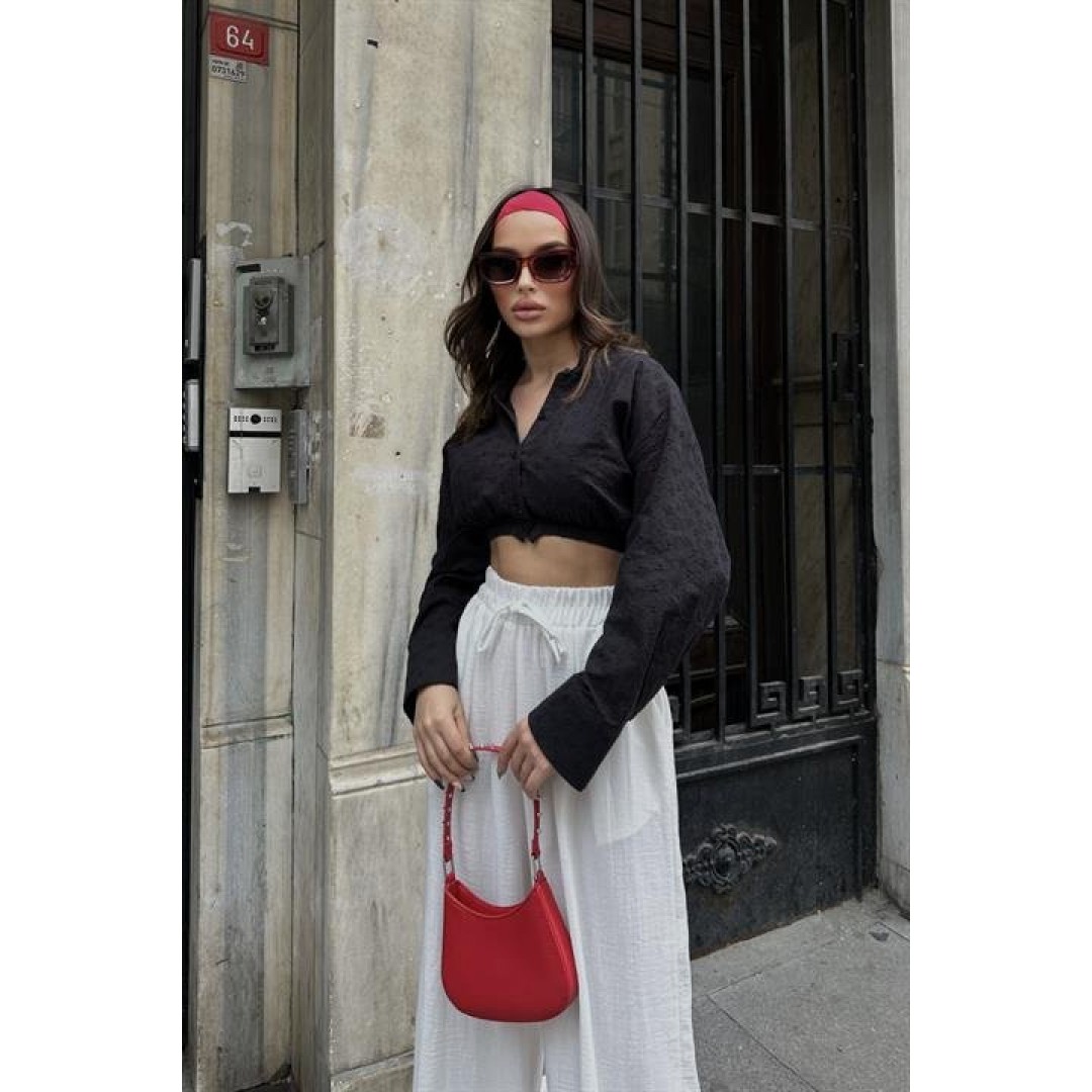Coline Fistolu Crop Gömlek 3254-08 155815 Coline Fistolu Crop Gömlek 3254-08 155815