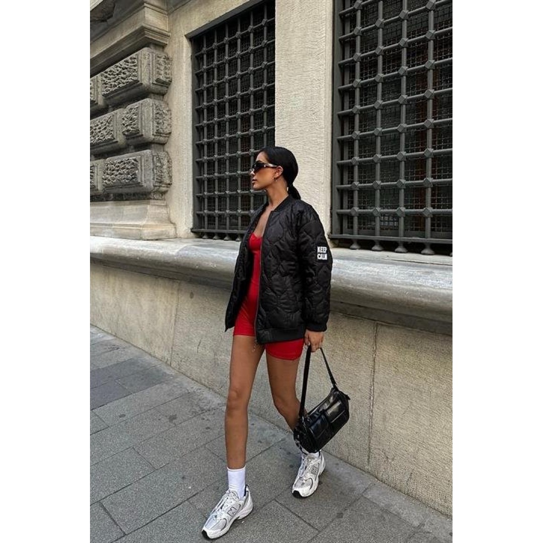 Alisa Oversize Kapitone Bomber Ceket 7058 -08 156134