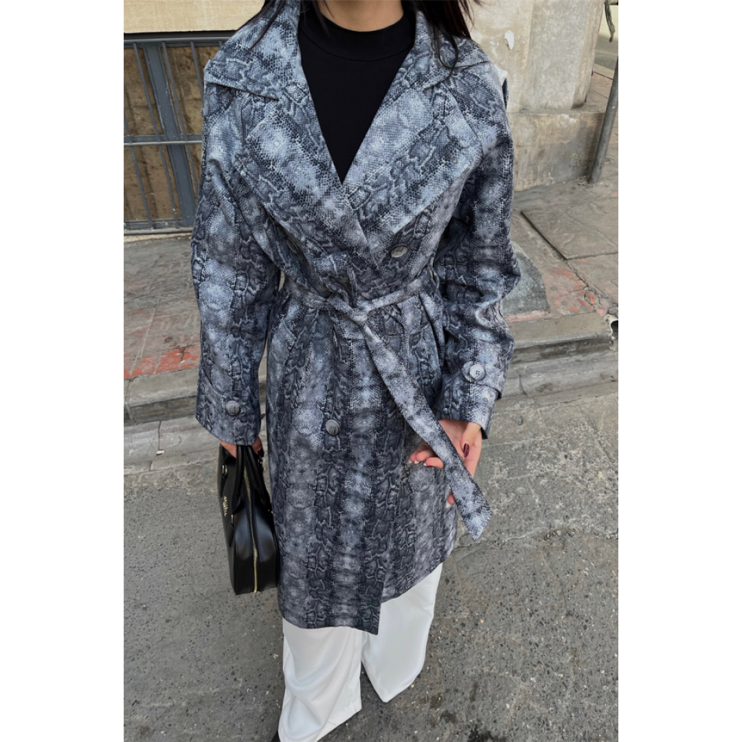 YILAN DESEN TRENCH - Mavi 150445 YILAN DESEN TRENCH - Mavi 150445