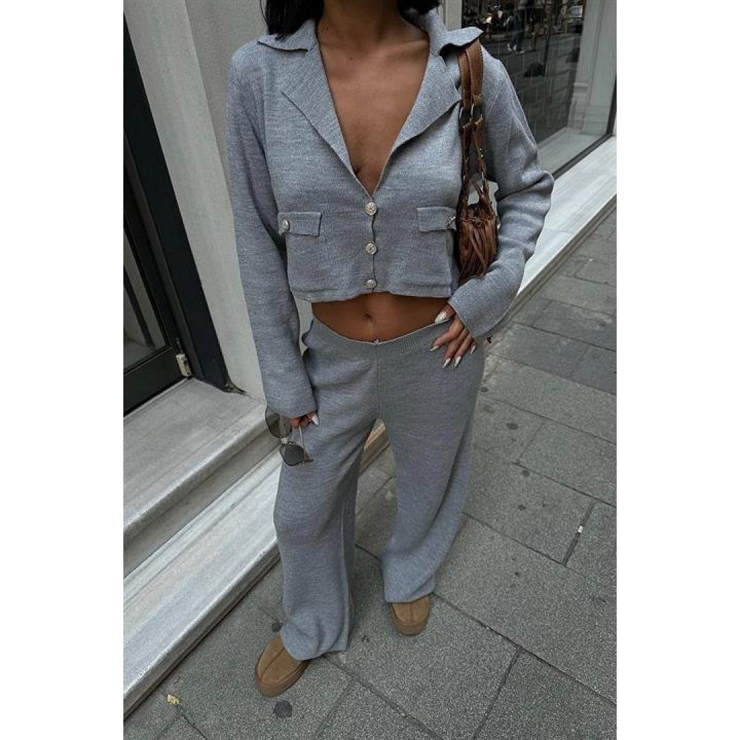 Nancy Kruveze Yaka Crop Takım 9954 - 25 155857