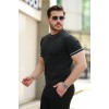 Erkek Bisiklet Yaka Ribanalı Kısa Kollu Tshirt - 159176 Erkek Bisiklet Yaka Ribanalı Kısa Kollu Tshirt - 159176
