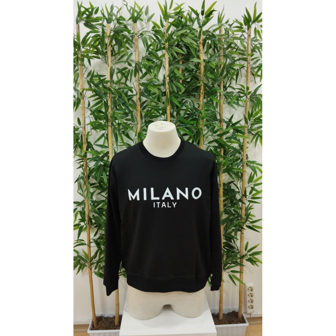 Erkek Uzun Kollu Bisiklet Yaka Milano Yazılı Iki Iplik Bluz 138689 Erkek Uzun Kollu Bisiklet Yaka Milano Yazılı Iki Iplik Bluz 138689