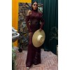 Saten Kuşaklı Ajurlu Triko Elbise 2847 158999 Saten Kuşaklı Ajurlu Triko Elbise 2847 158999