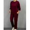 Kadın Uzun Kollu Bisiklet Yaka Viskon Iki Iplik Bluz Ve Pantolon Ikili Takım 136538 Kadın Uzun Kollu Bisiklet Yaka Viskon Iki Iplik Bluz Ve Pantolon Ikili Takım 136538